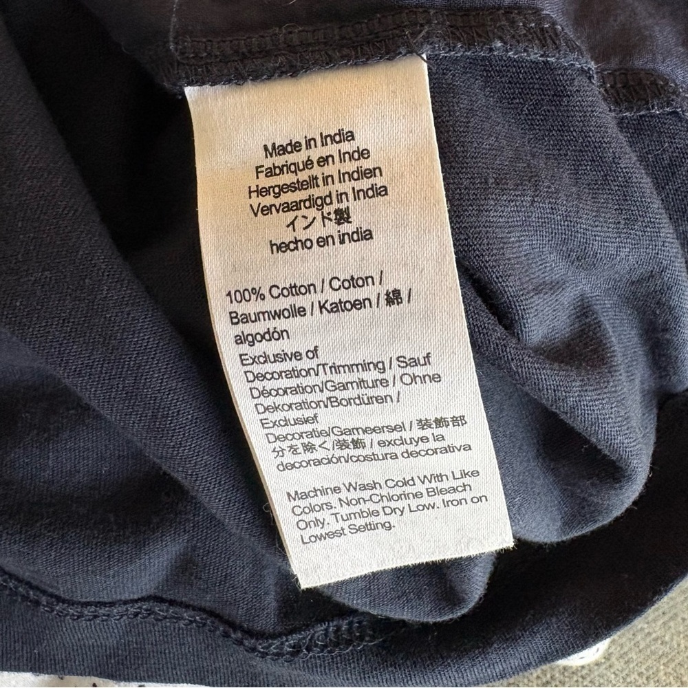 J. Crew Navy Embroidered Blouse Black Size M - Picture 8 of 8